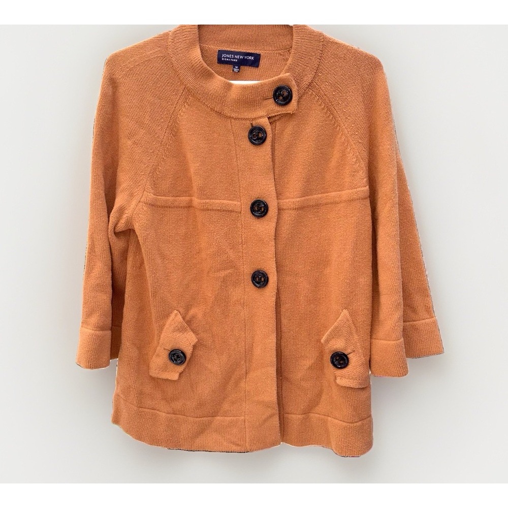 Jones New York Signature Camel Brown Layer Sweater Cottagecore Size M